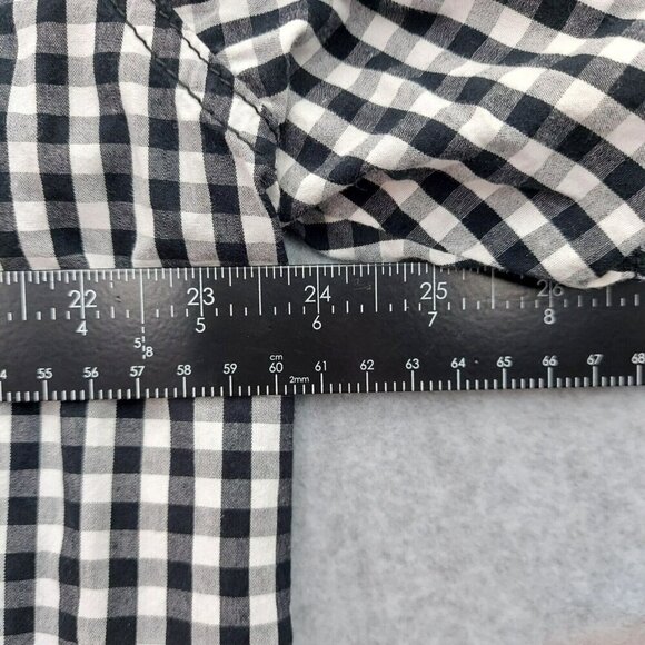 GLB Gold Label Brand Short Sleeve Black White Plaid Button Up Mens 2XL - Picture 7 of 9